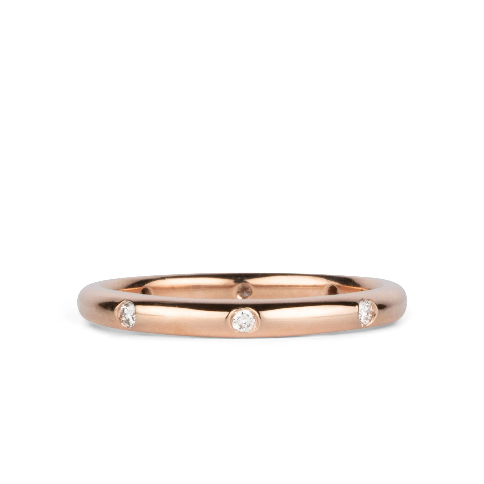 Lassen Half Round Diamond Band