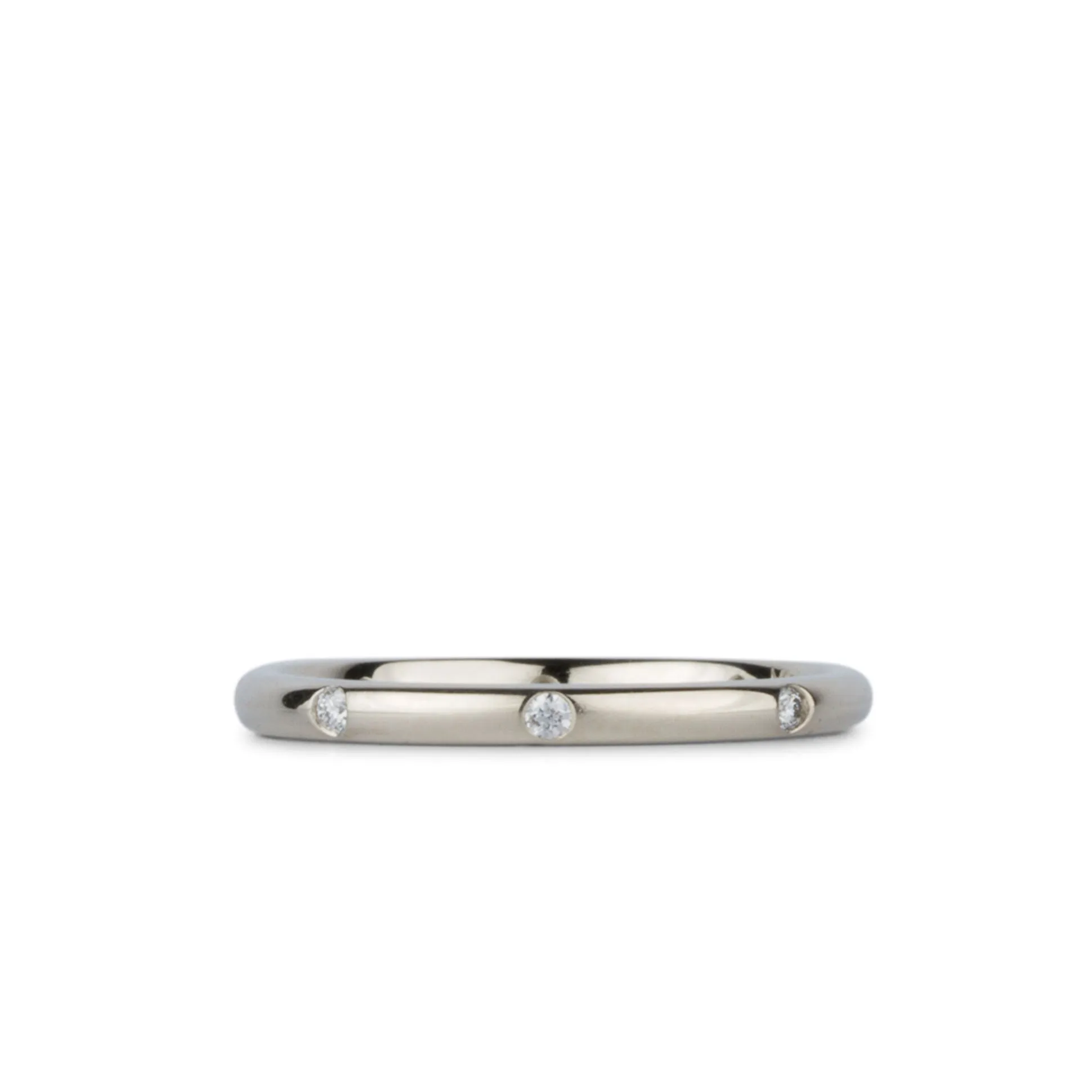 Lassen Half Round Diamond Band
