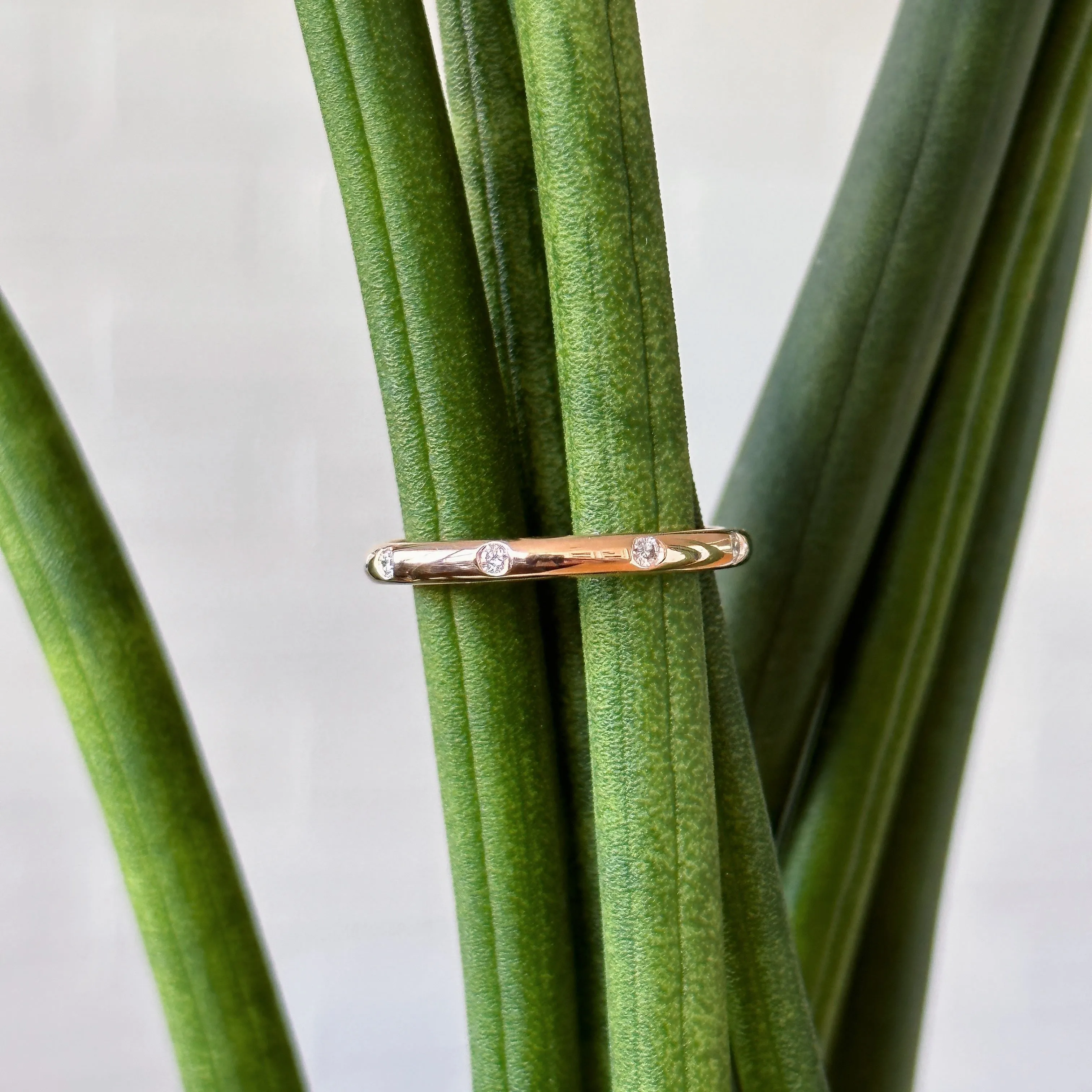Lassen Half Round Diamond Band