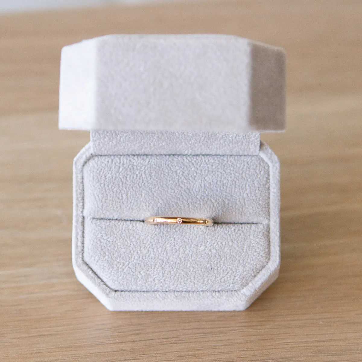 Lassen Half Round Diamond Band