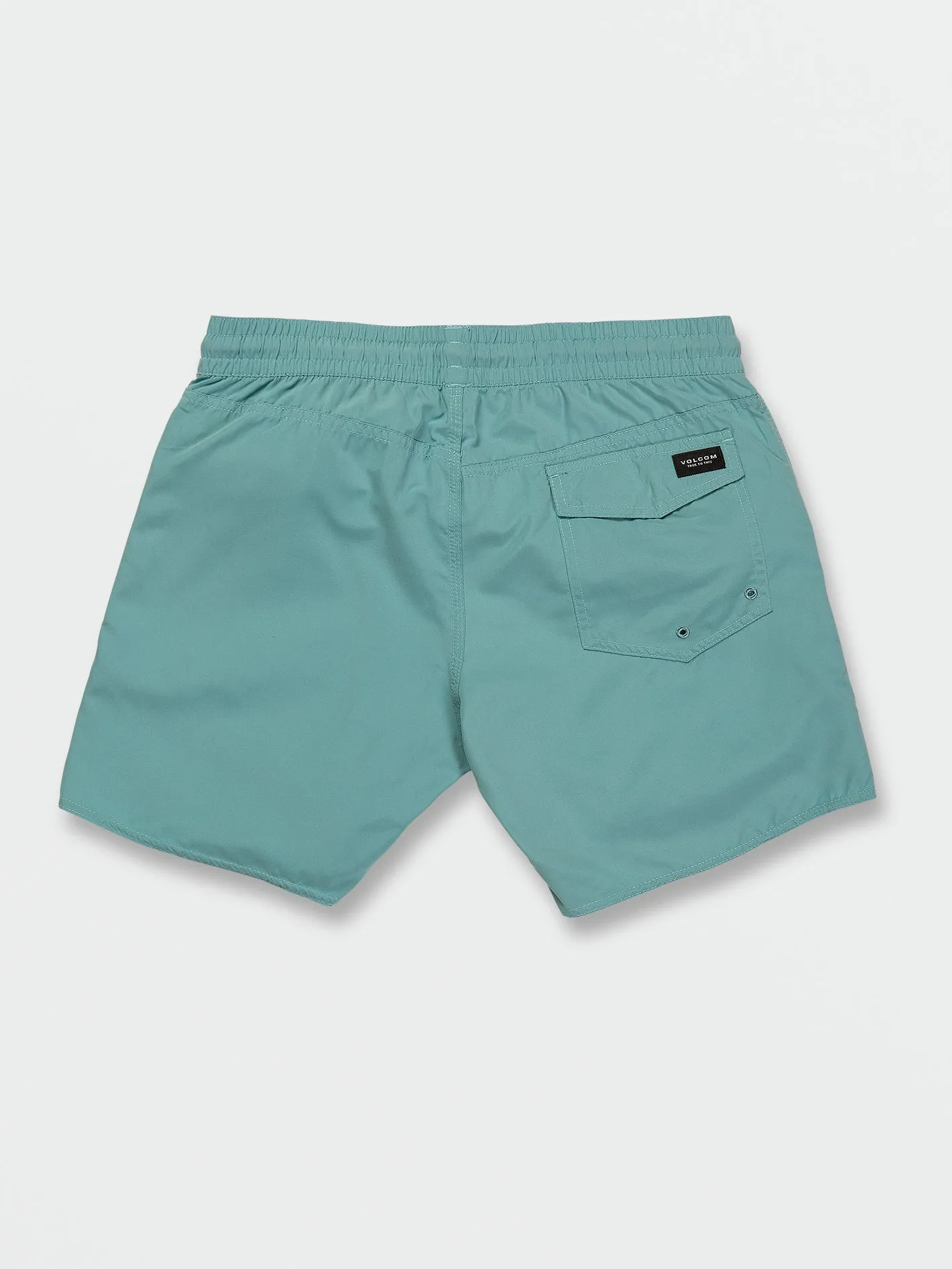 Lido Solid Elastic Waist Trunks - Cali Blue Heather