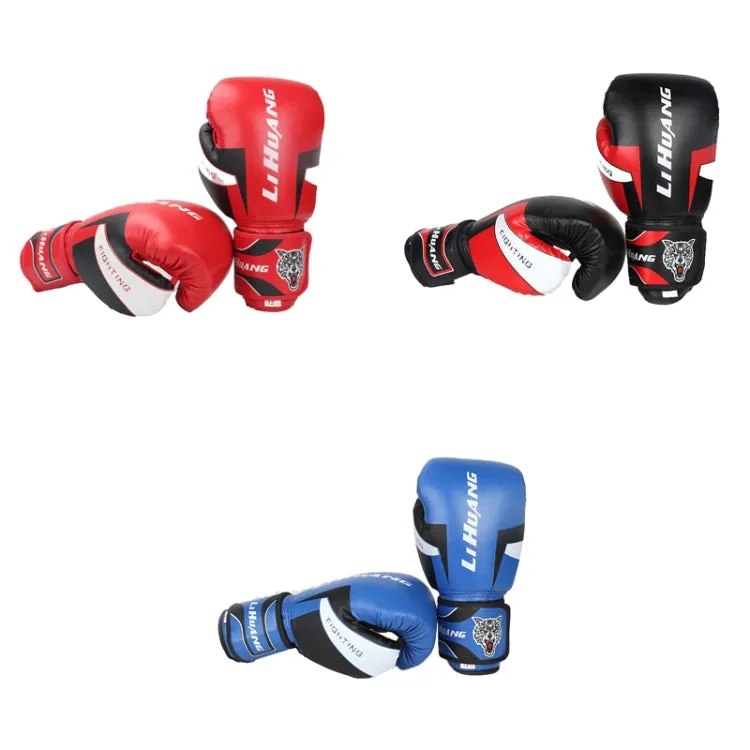 LIHUANG S1 Fitness Boxing Gloves Adult Sanda Training Gloves, Size: 12oz(Black)