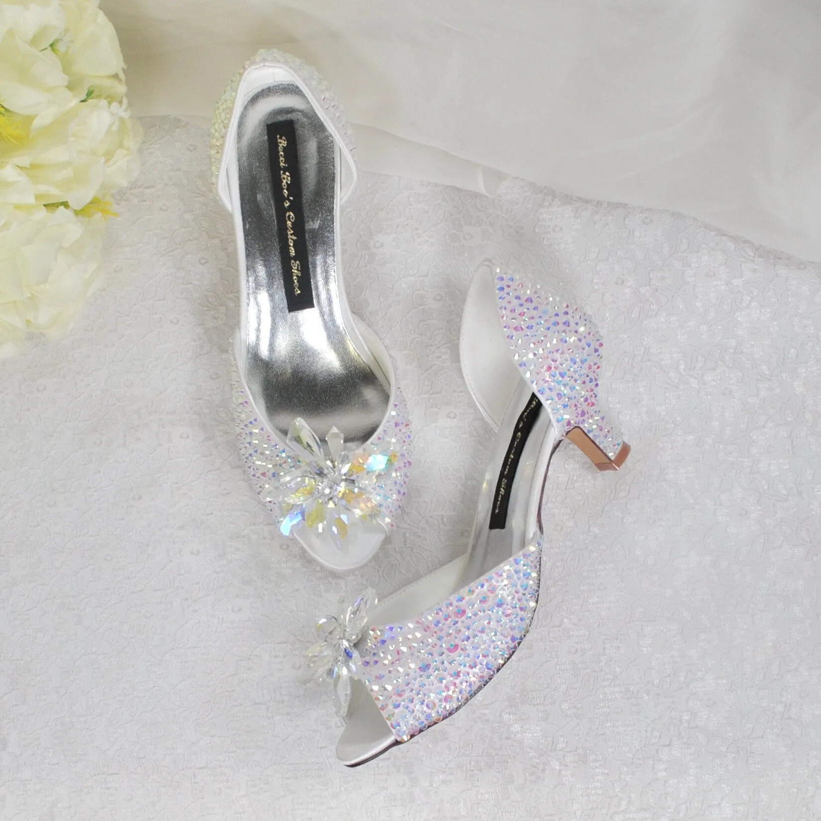 Low Heel Cinderella Wedding Shoes (5cm Heel)