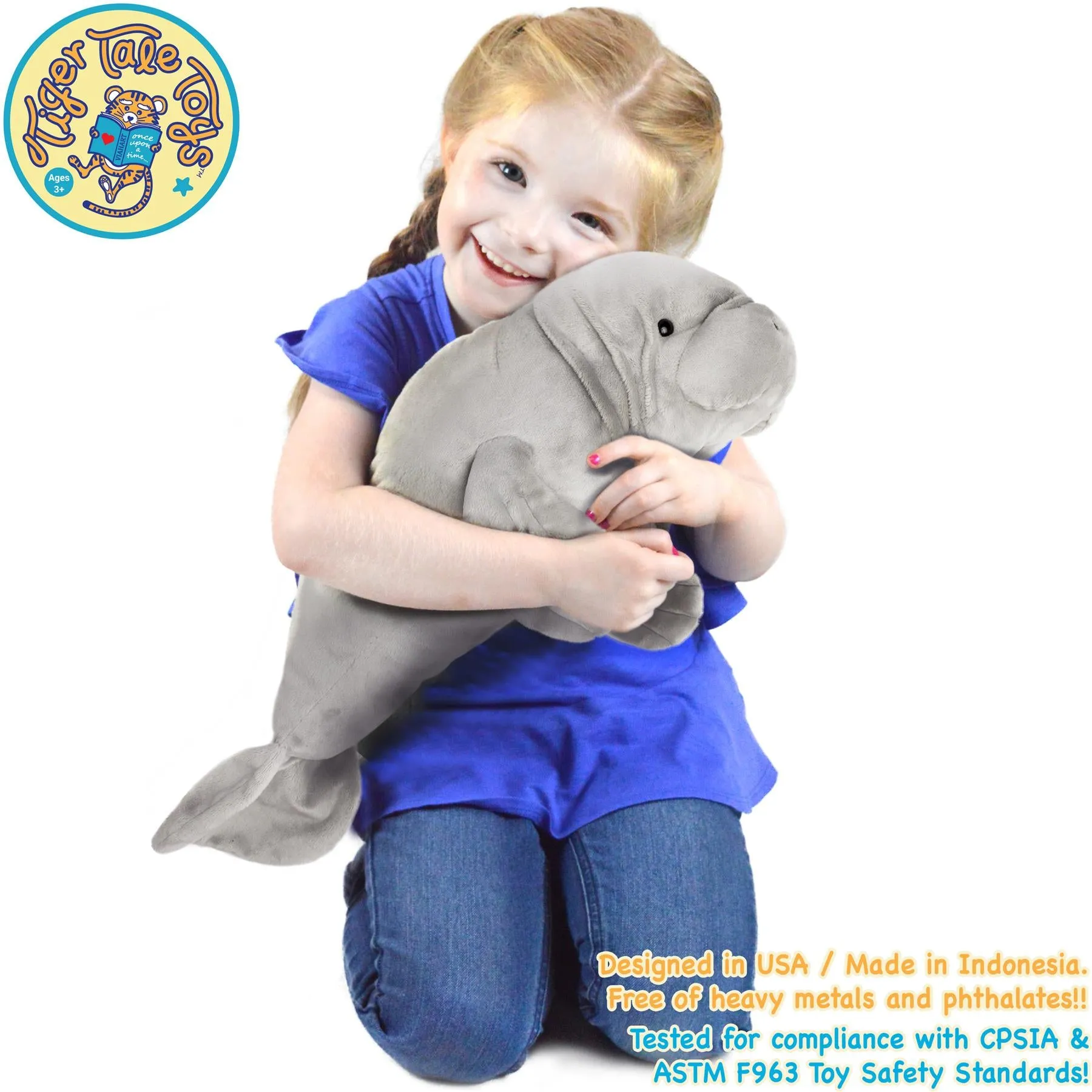 Morgan The Manatee | 21 Inch Stuffed Animal Plush | By TigerHart Toys
