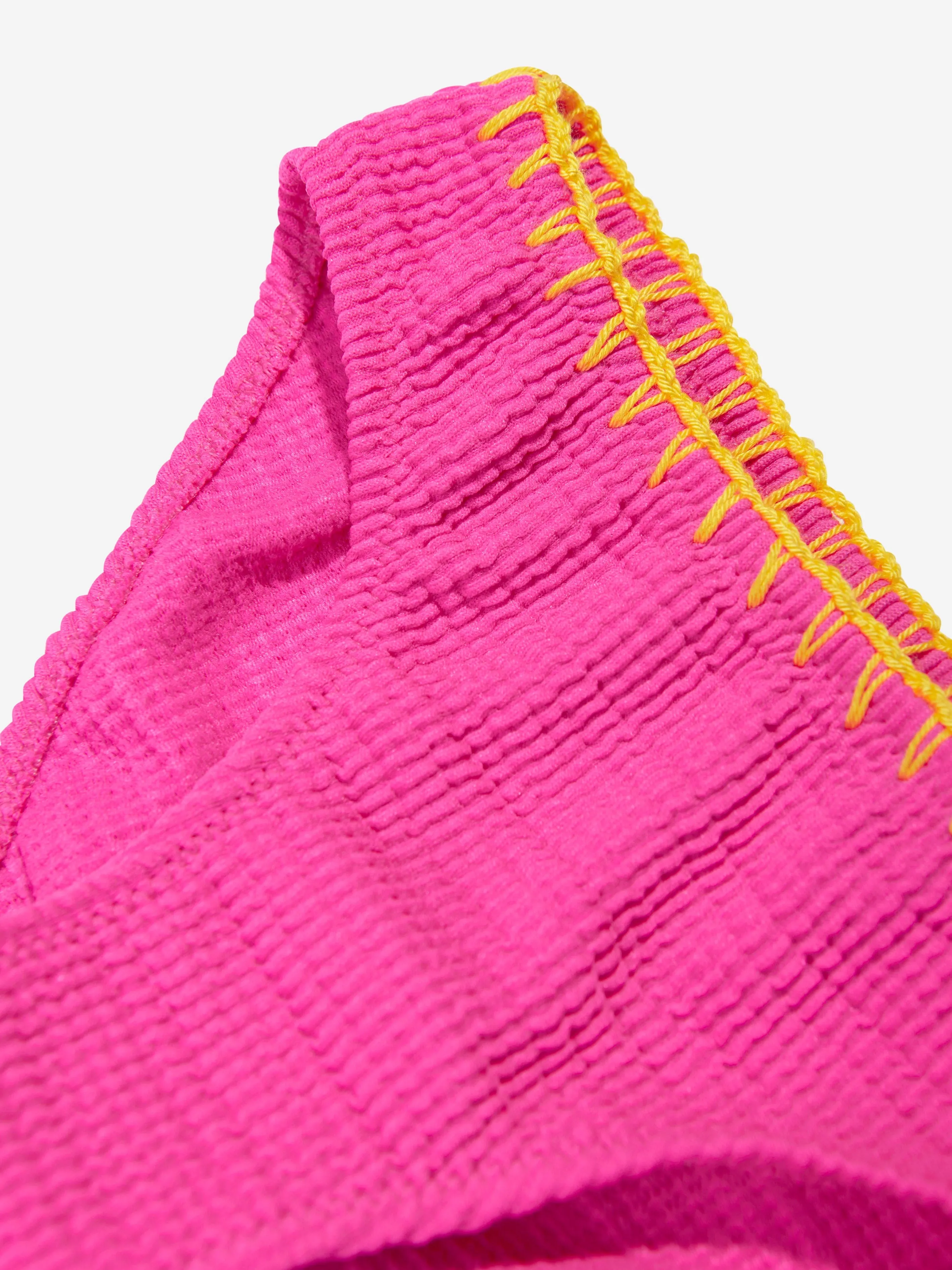 Nessi Byrd Girls Suma Frill Sleeve Bikini in Pink