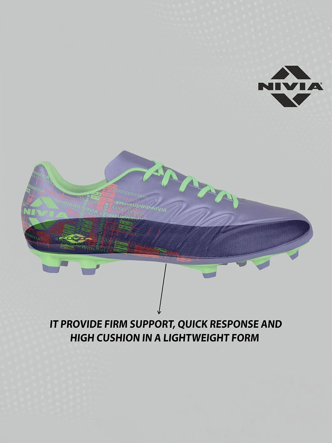 Nivia Purple Football Shoes For Men