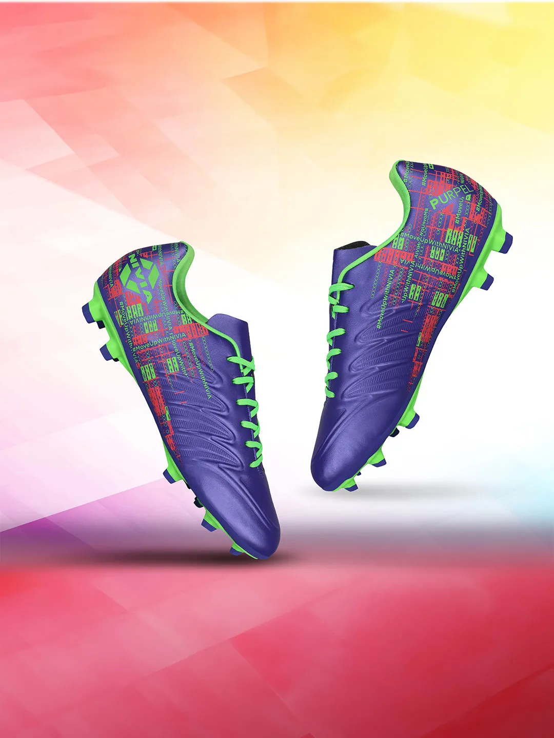 Nivia Purple Football Shoes For Men