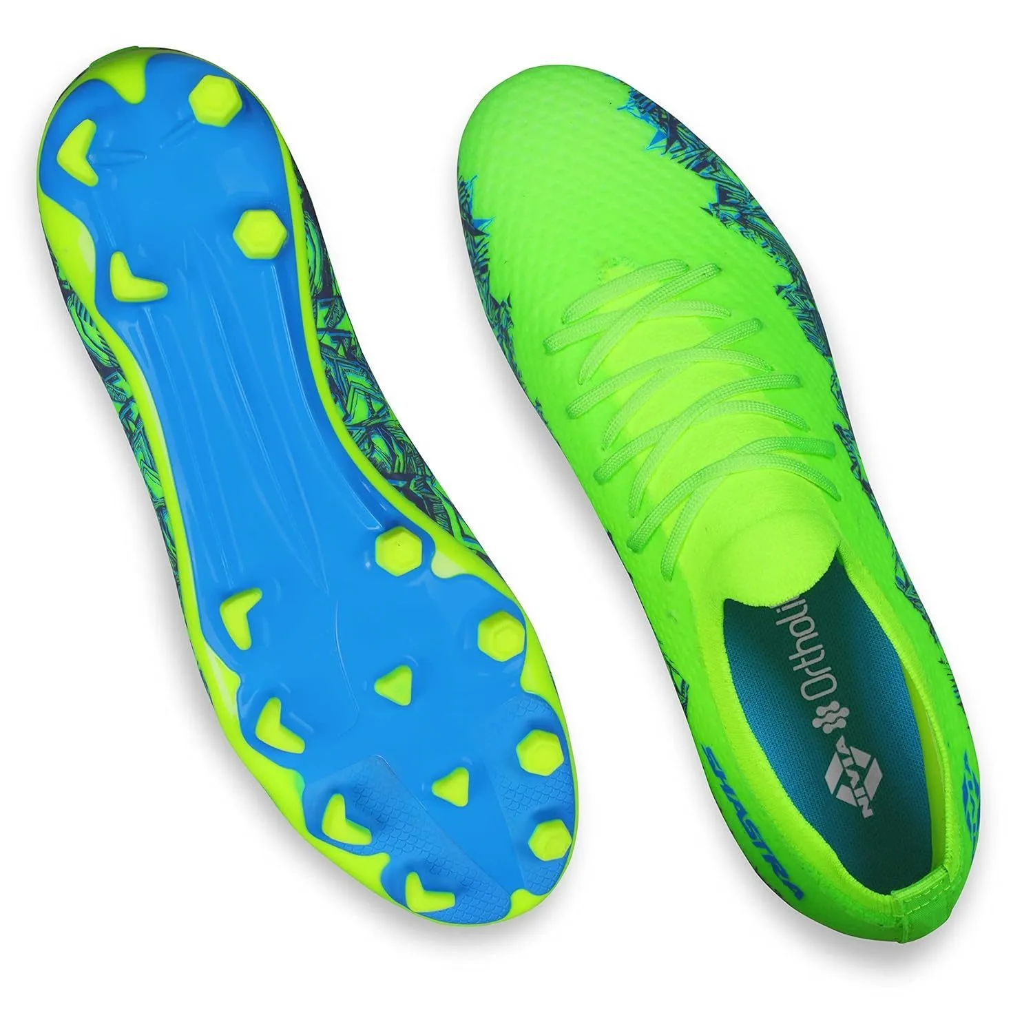 NIVIA SHASTRA FOOTBALL STUD (F.GREEN/LT.BLUE)