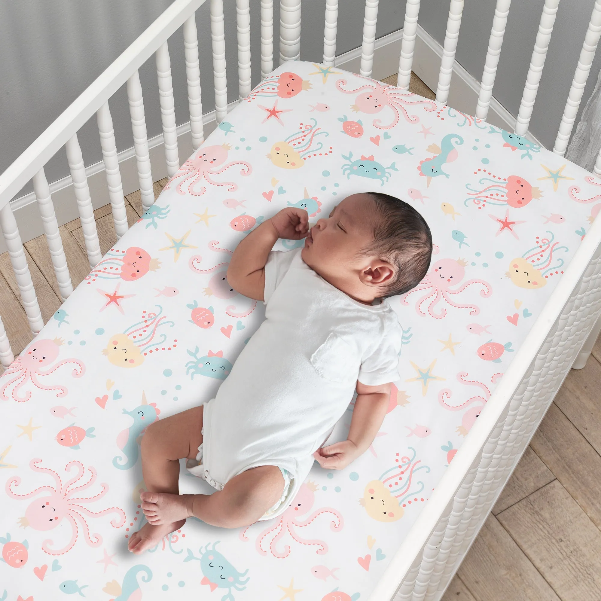 Ocean Mist Fitted Crib Sheet