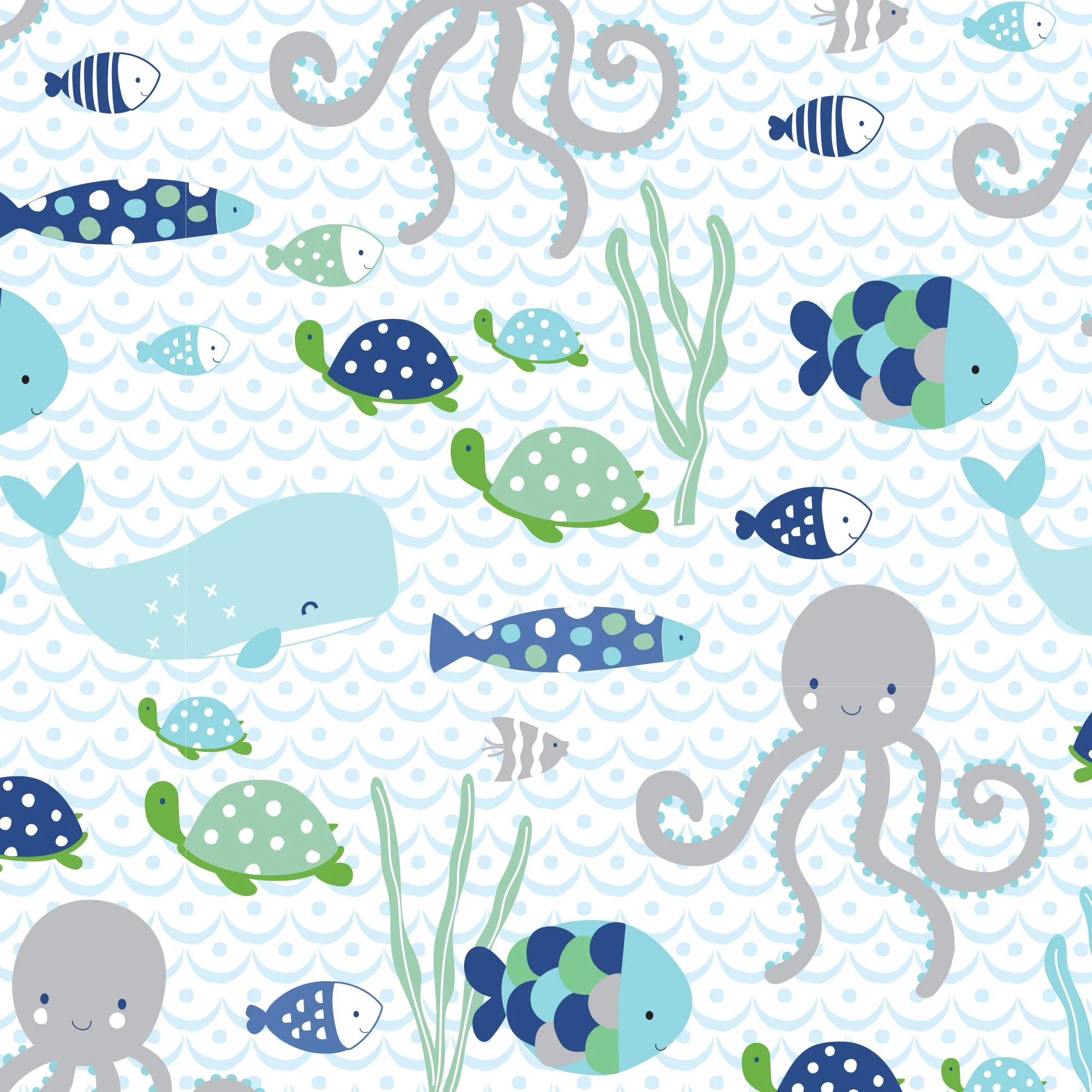 Oceania Cotton Fitted Crib Sheet