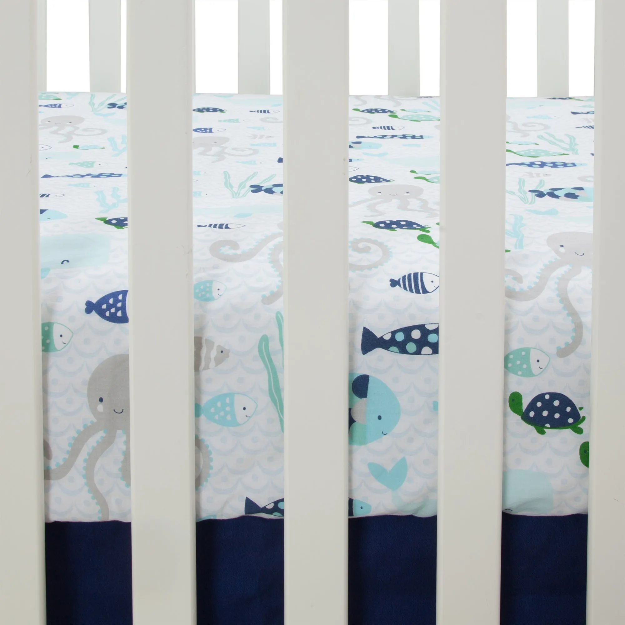 Oceania Cotton Fitted Crib Sheet