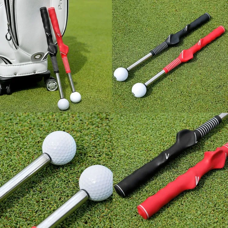 PGM HGB022 Golf Retractable Swing Practice Stick Indoor Golf Sound Assistant Practitioner(Red)