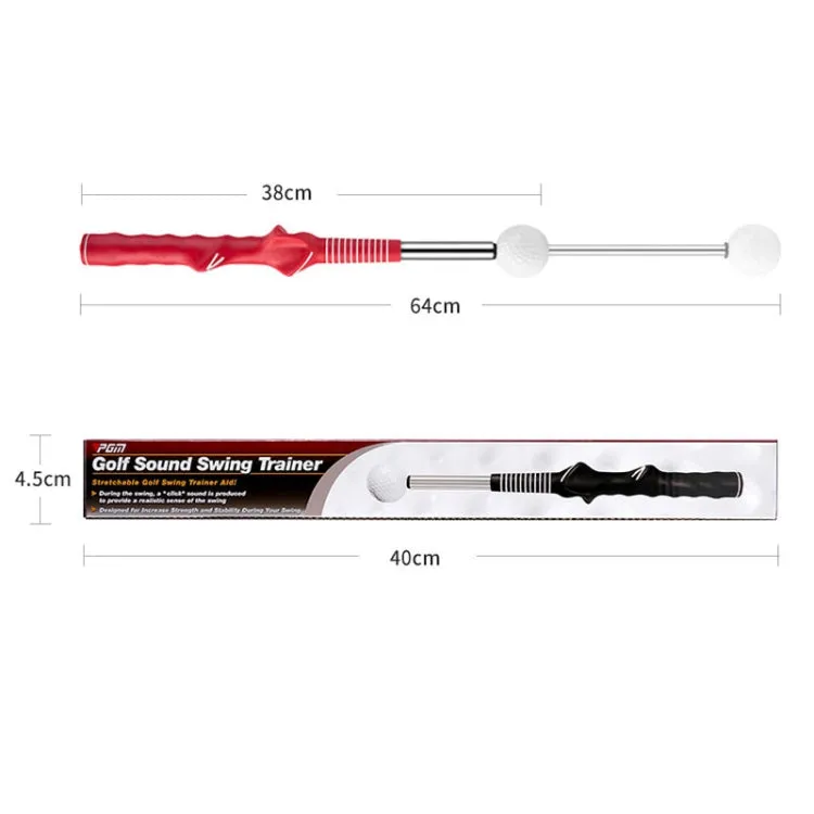 PGM HGB022 Golf Retractable Swing Practice Stick Indoor Golf Sound Assistant Practitioner(Red)