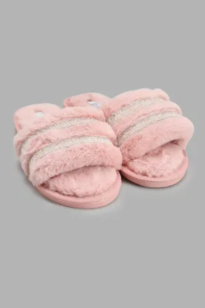 Pink Embellished Slipper