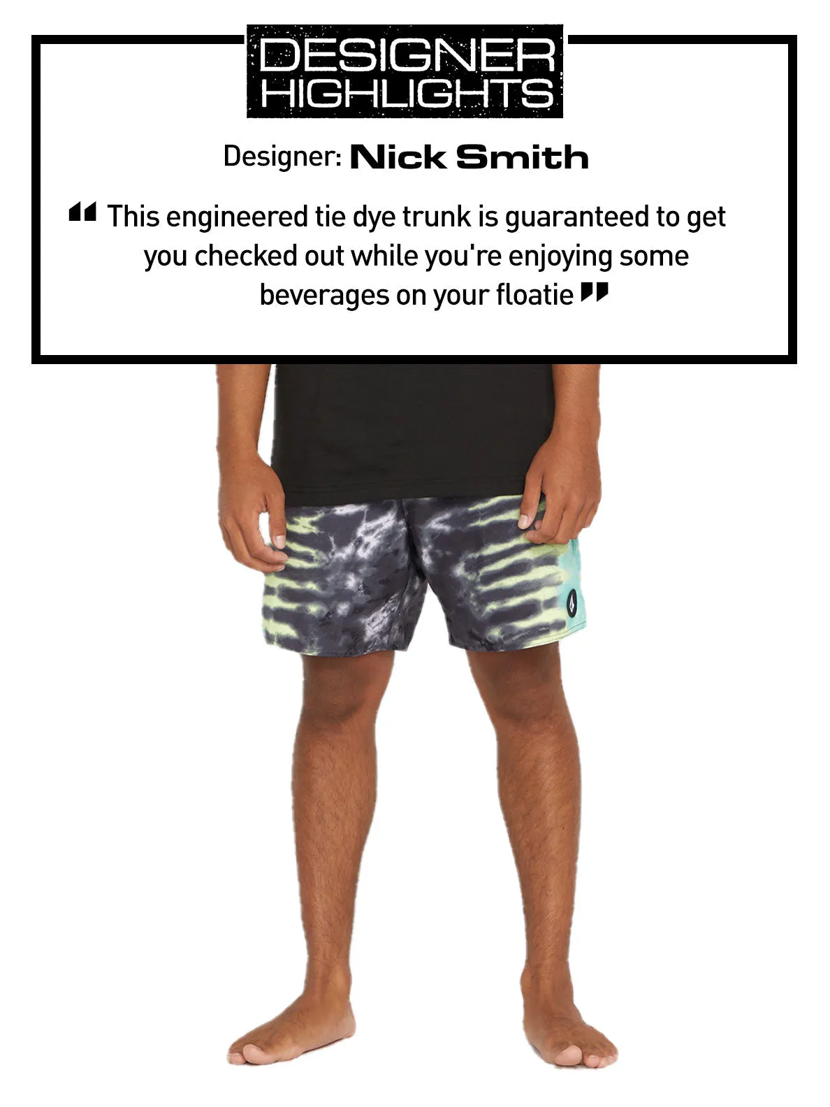 Polly Pack Elastic Waist Trunks - Storm Cloud