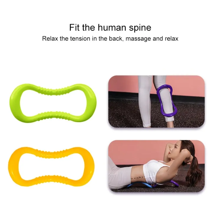 PP Double Massage Point Yoga Circle Fascia Stretching Ring Pilates Resistance Ring(Sky Blue)