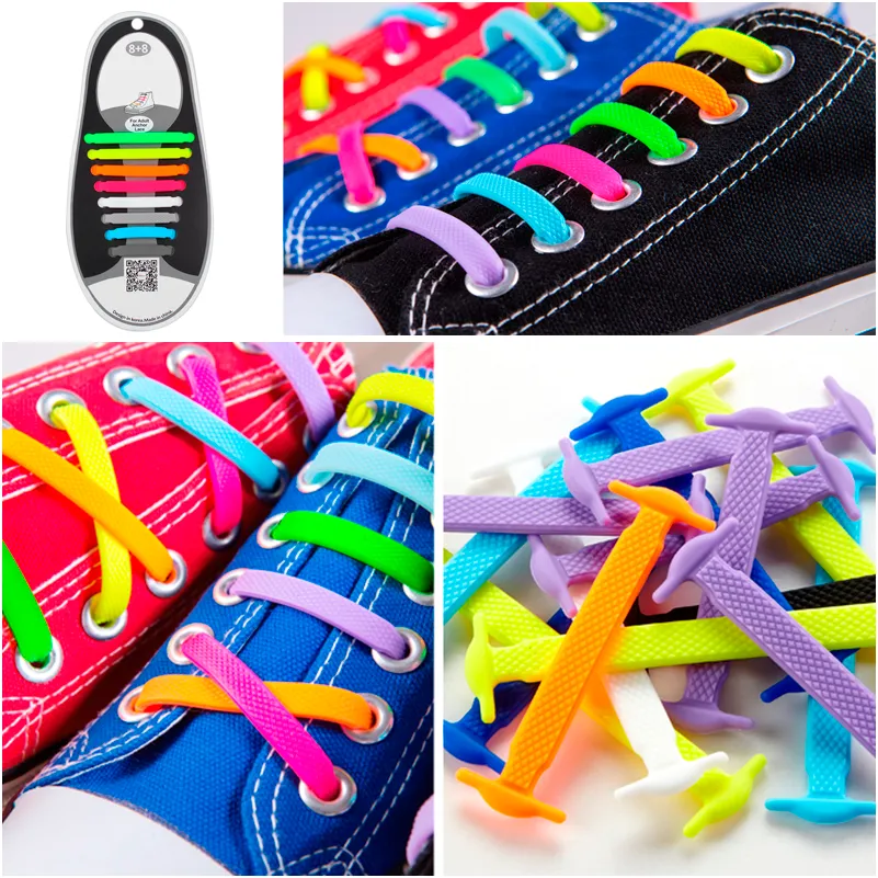 QuickLace - No Tie Silicone Shoelaces (16pcs set)