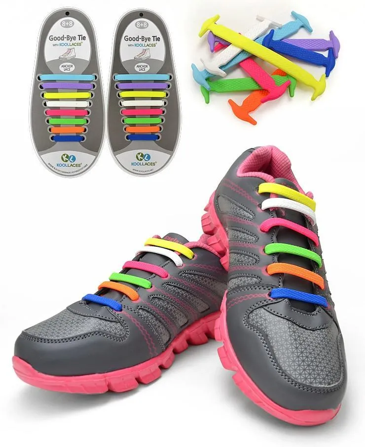 QuickLace - No Tie Silicone Shoelaces (16pcs set)