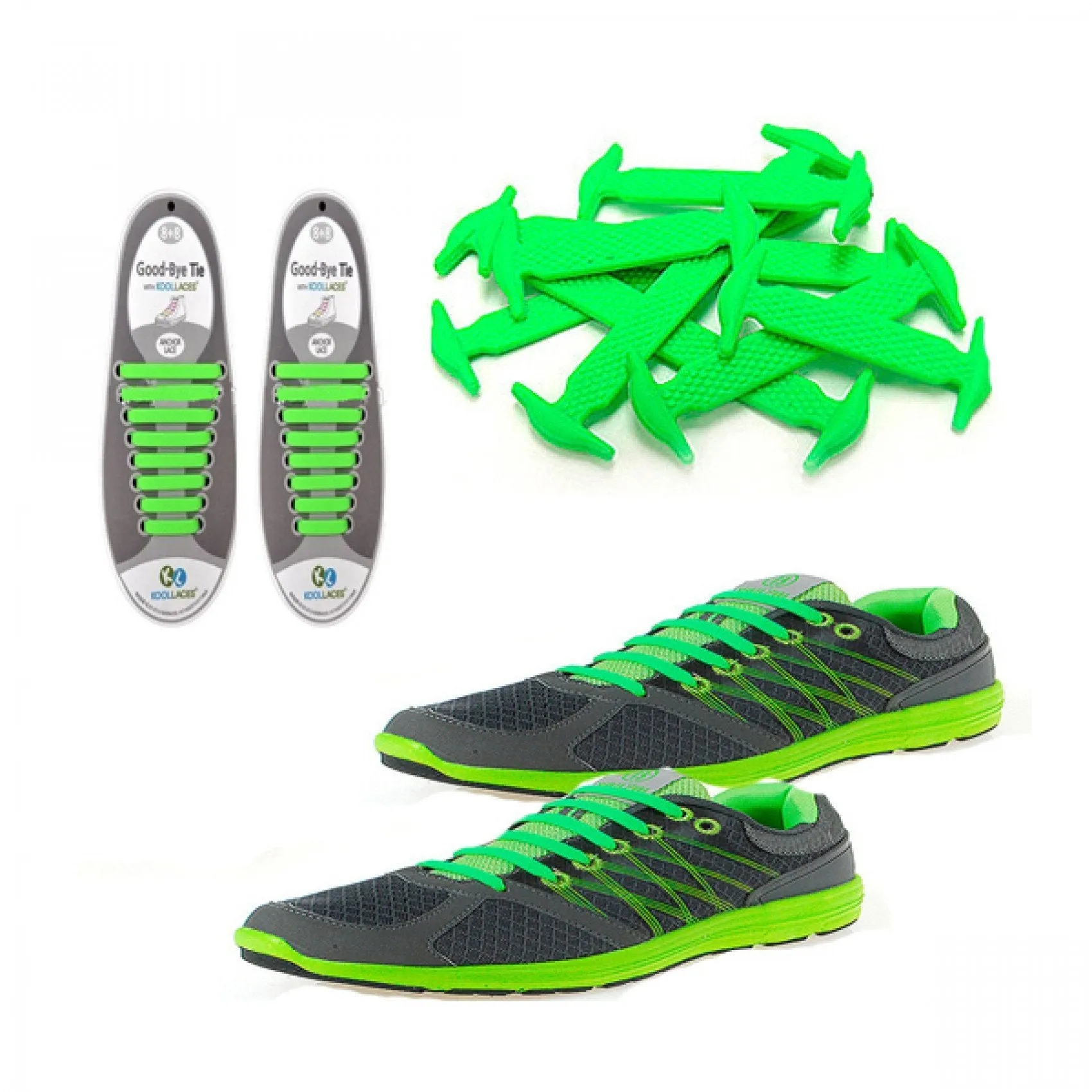 QuickLace - No Tie Silicone Shoelaces (16pcs set)