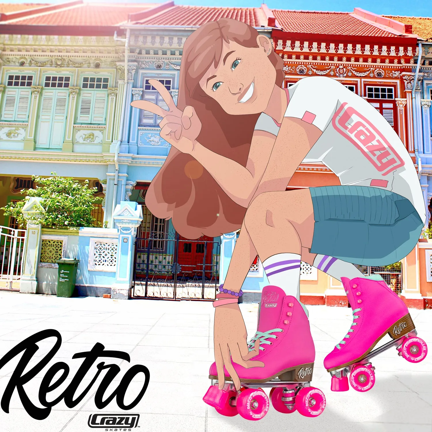 RETRO Pink - Roller Skates
