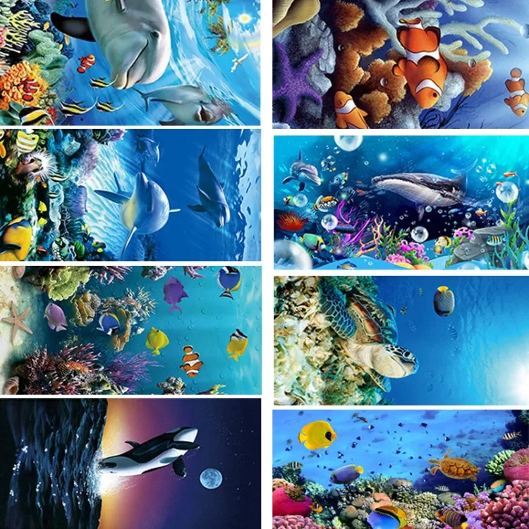 Seaside Portable Microfiber Beach Swim Printed Bath Towel 130x80cm(Turtle   Fish)
