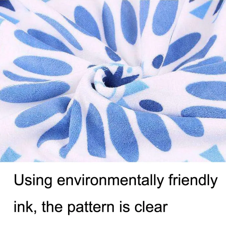 Seaside Portable Microfiber Beach Swim Printed Bath Towel 130x80cm(Turtle   Fish)