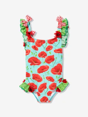 Selini Action Girls Poppy Swimsuit in Turquoise