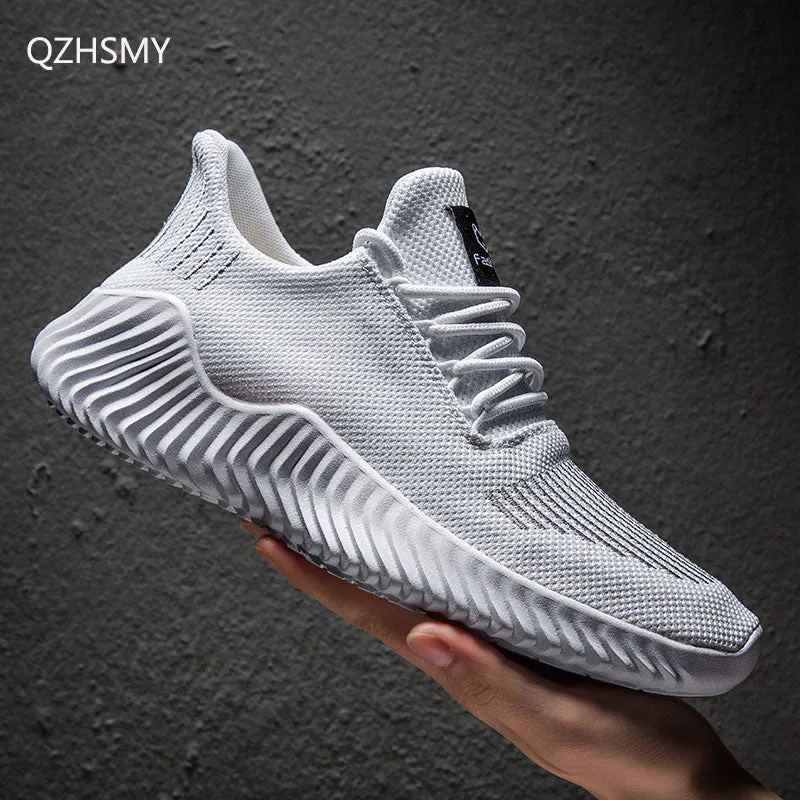 Shoes Men High Quality Male Sneakers Breathable White Fashion Gym Casual Light Walking Plus Size Footwear