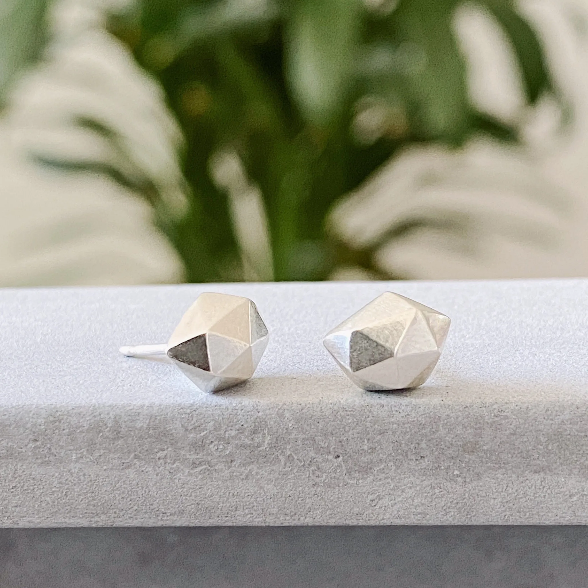 Silver Tiny Fragment Stud Earrings