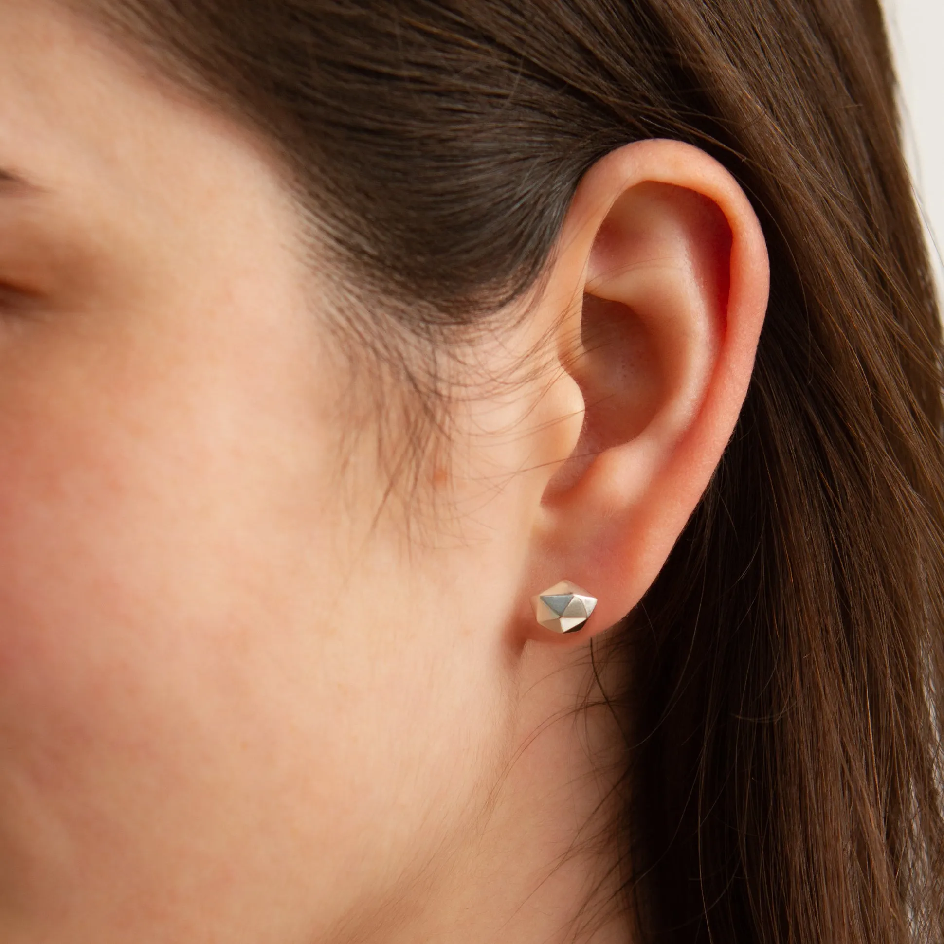 Silver Tiny Fragment Stud Earrings