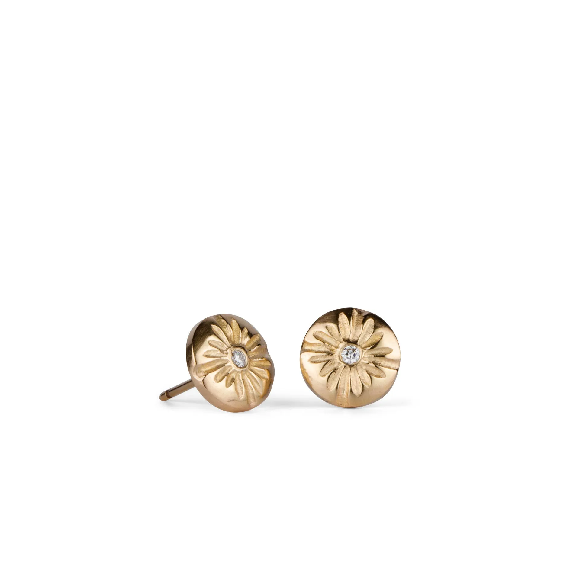Small Lucia Gold Stud Earrings