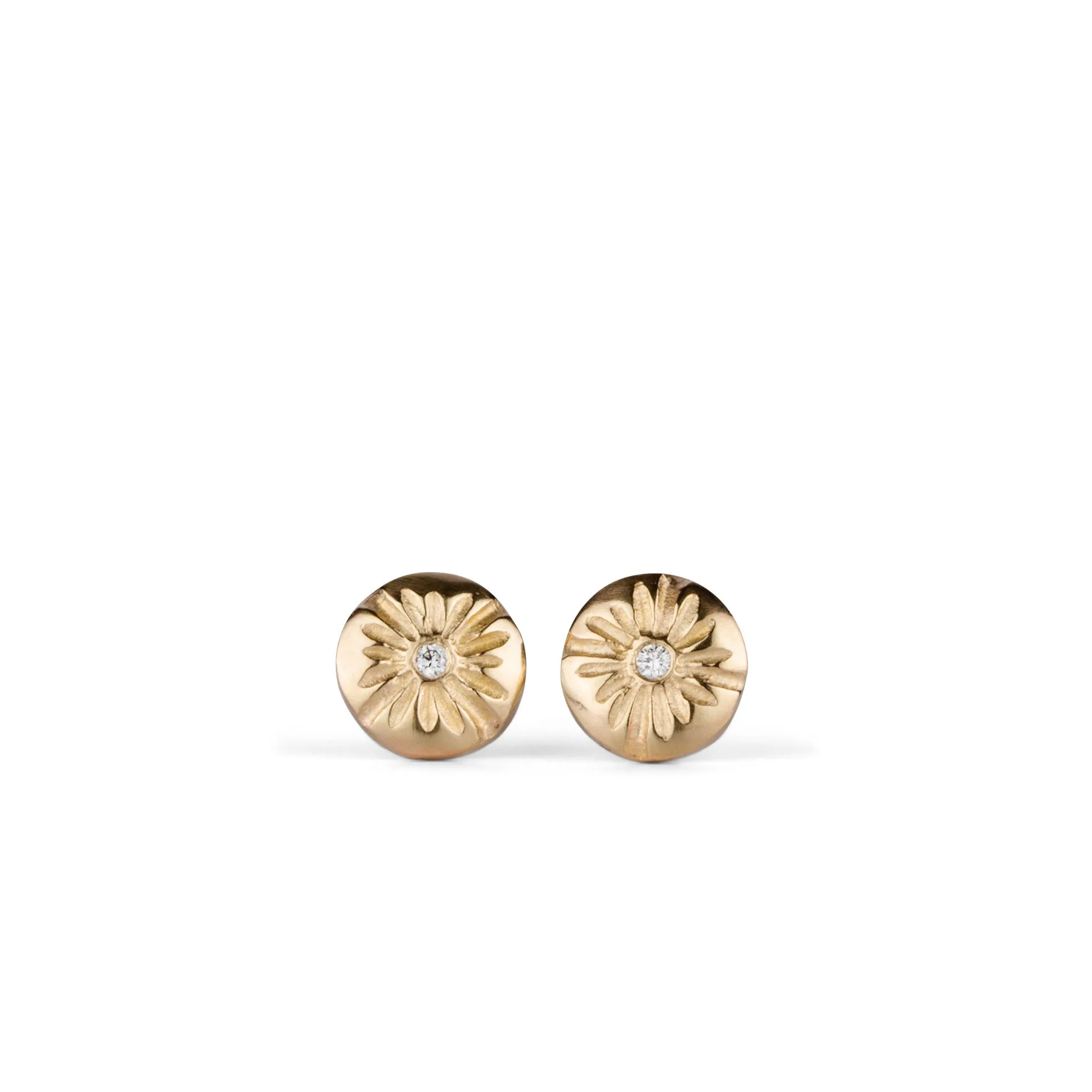Small Lucia Gold Stud Earrings