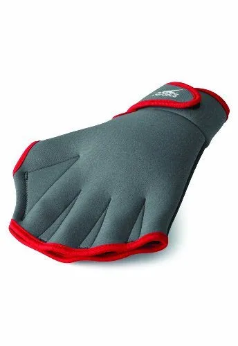 Speedo Aquatic Fitness Swim Training/Exercise Gloves Large-Black/Grey
