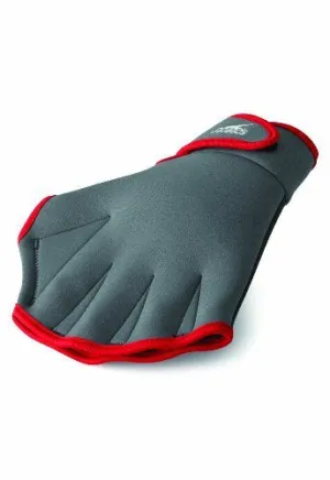 Speedo Aquatic Fitness Swim Training/Exercise Gloves Large-Black/Grey