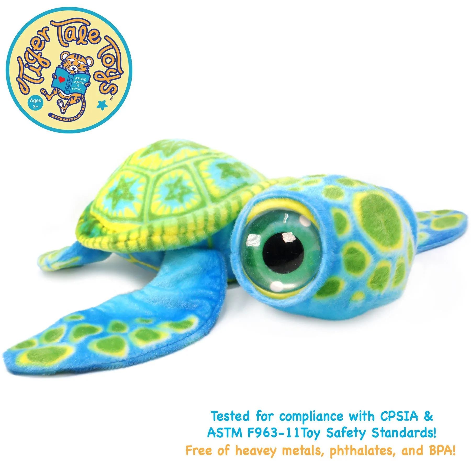 Terrence The Turtle | 14 Inch Stuffed Animal Plush | By TigerHart Toys