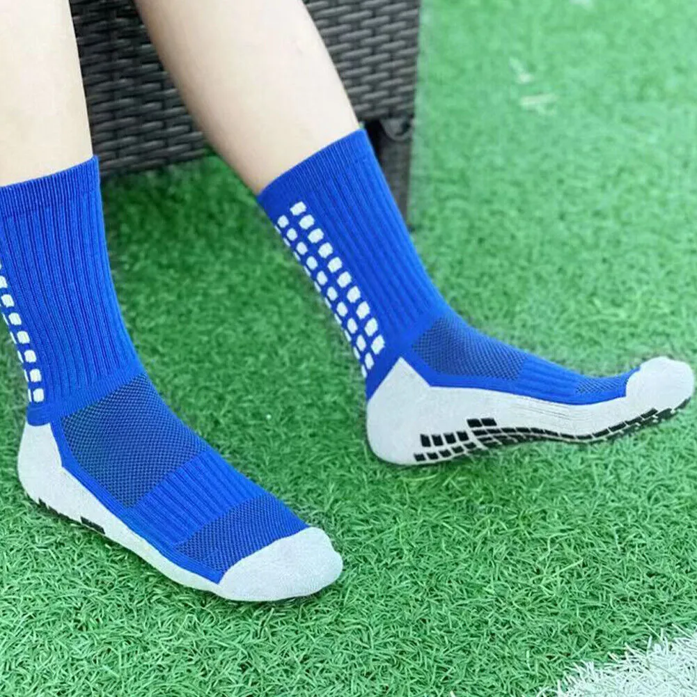 US 4-8 Pair Sport Socks Anti Slip Grip Soccer Football Basketball Sock Premium