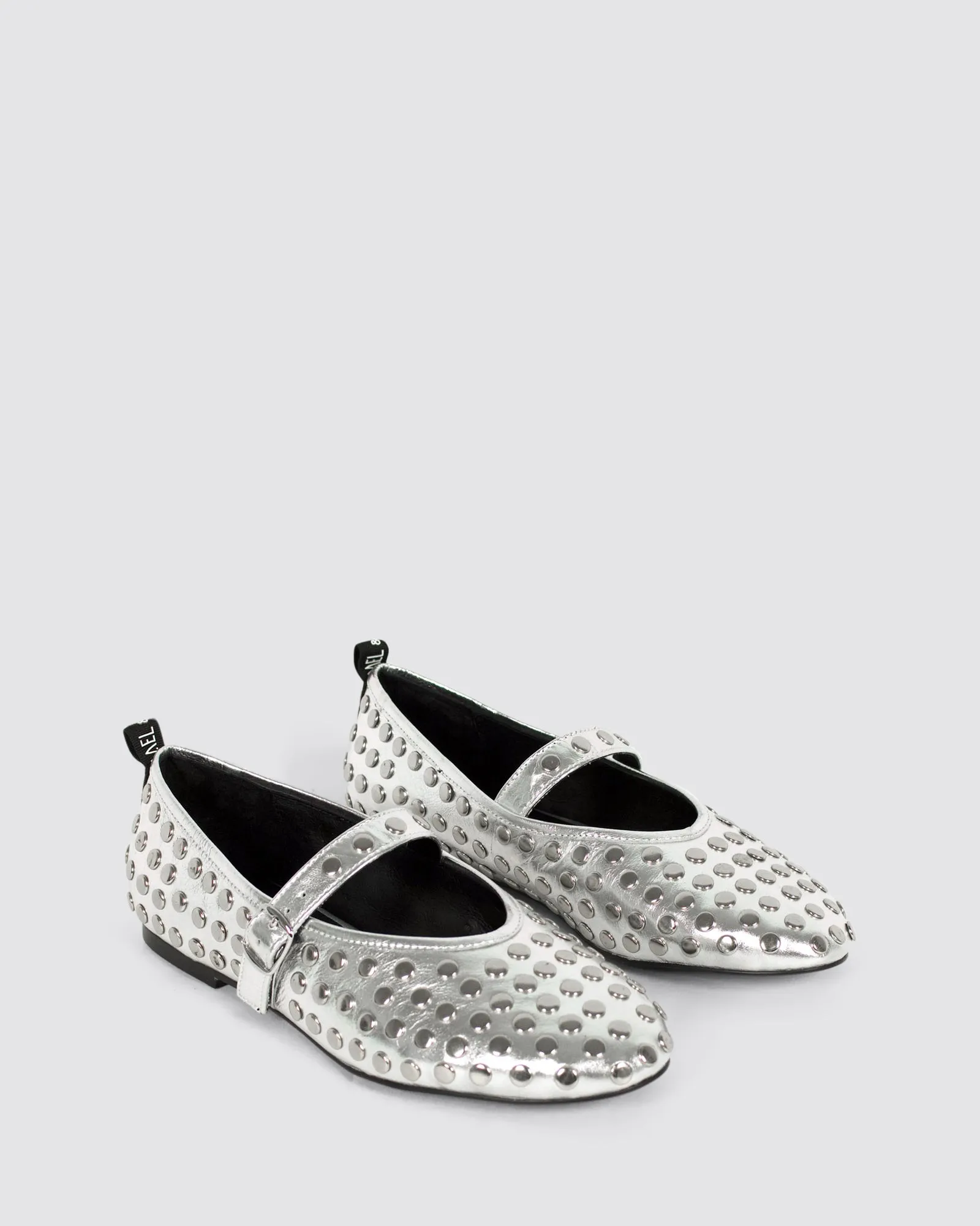 WARHOL MARY JANE SILVER LEATHER