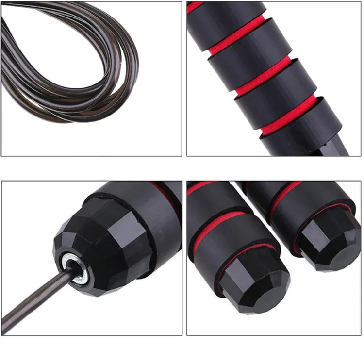 Weight-bearing Bearing Steel Wire Rope Skipping Fitness Equipment Sports Goods, Rope Length: 2.8m(Full Black)