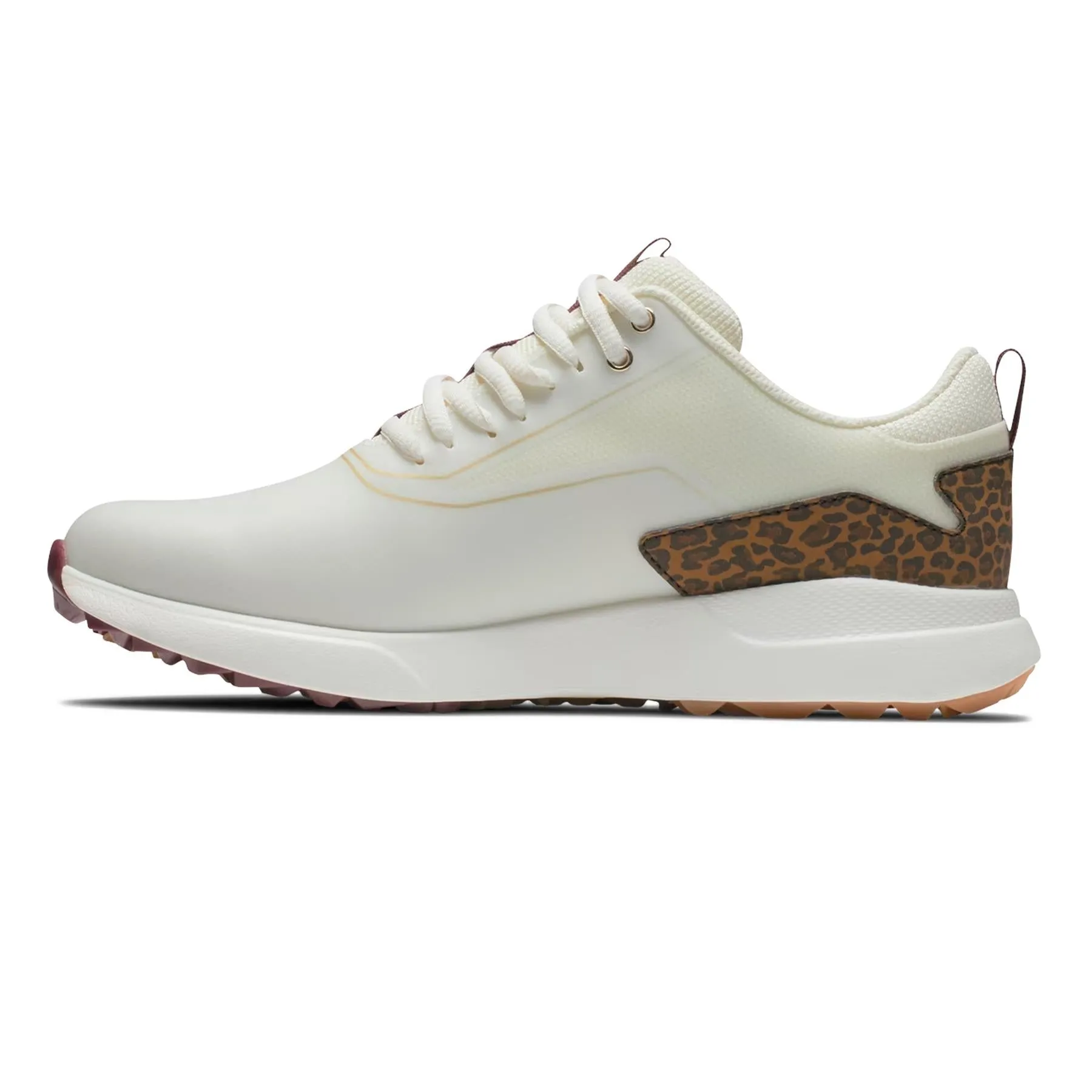 Womens Performa Spikeless Golf Shoes Cream/Leopard - 2024