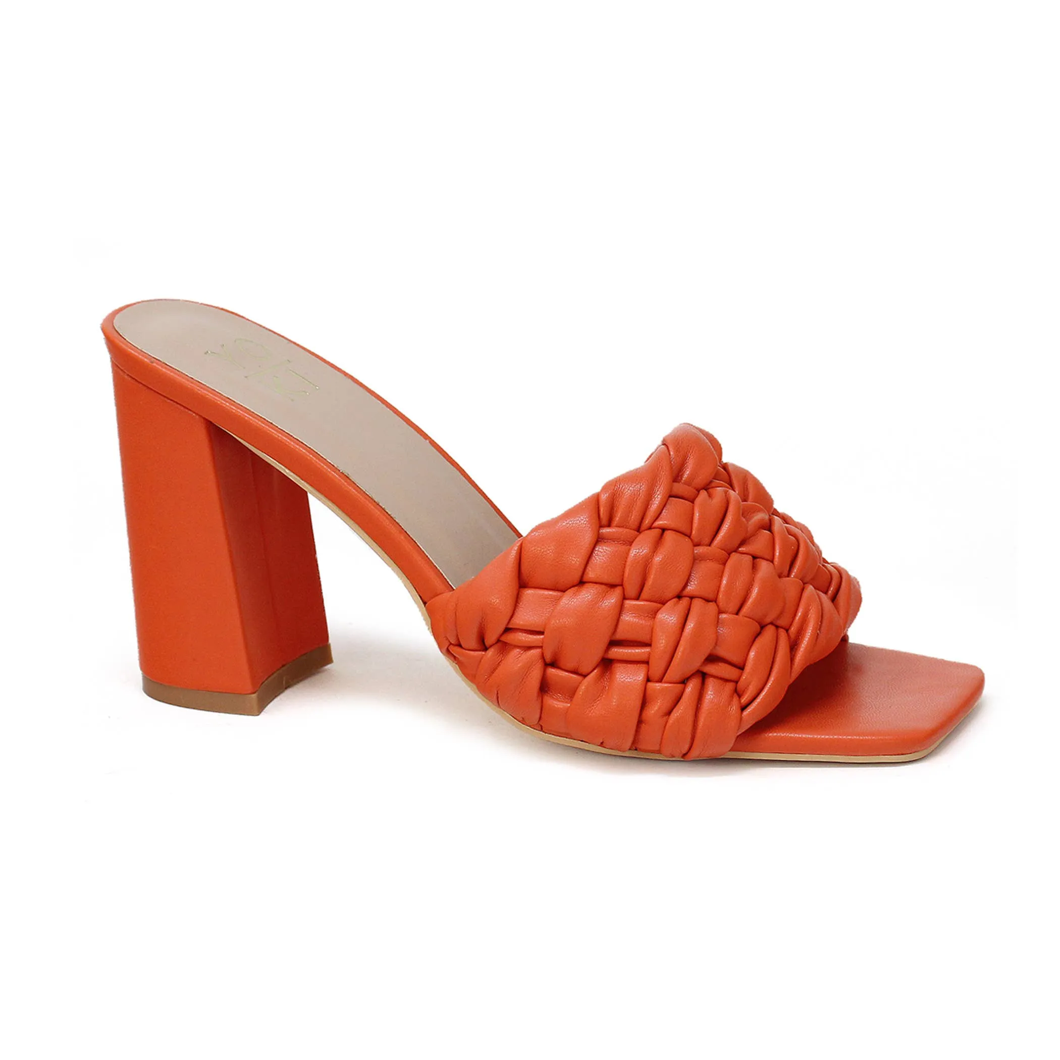 Yoki CASTER-04 Women's Open Toe High Heel With Braided Strap