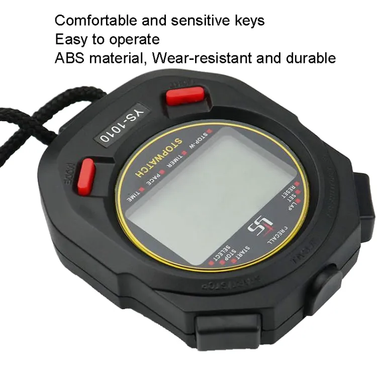 YS 3 Rows Display Luminous Stopwatch Timer Training Referee Stopwatch, Style: YS-1100 100 Memories