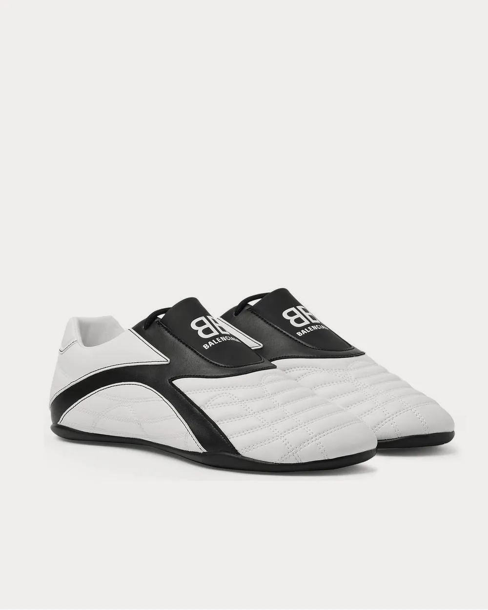 Zen Logo-Print Faux Leather  White low top sneakers
